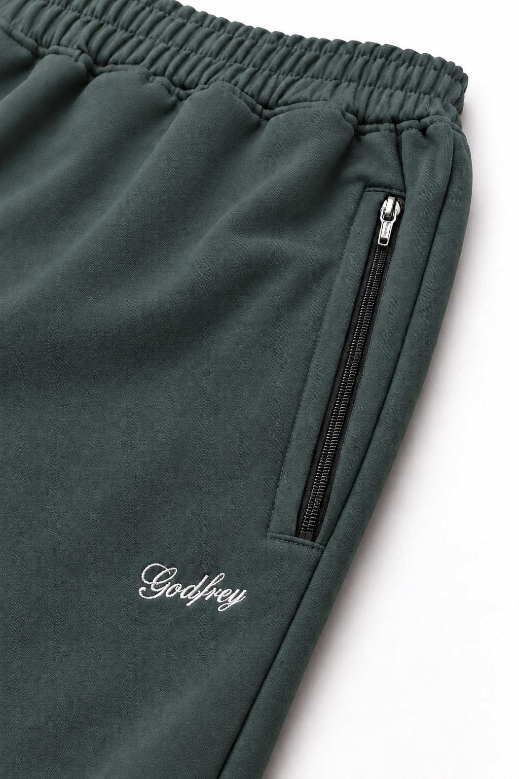 Pine Green Cotton Fleece Winter Tracksuit For Men