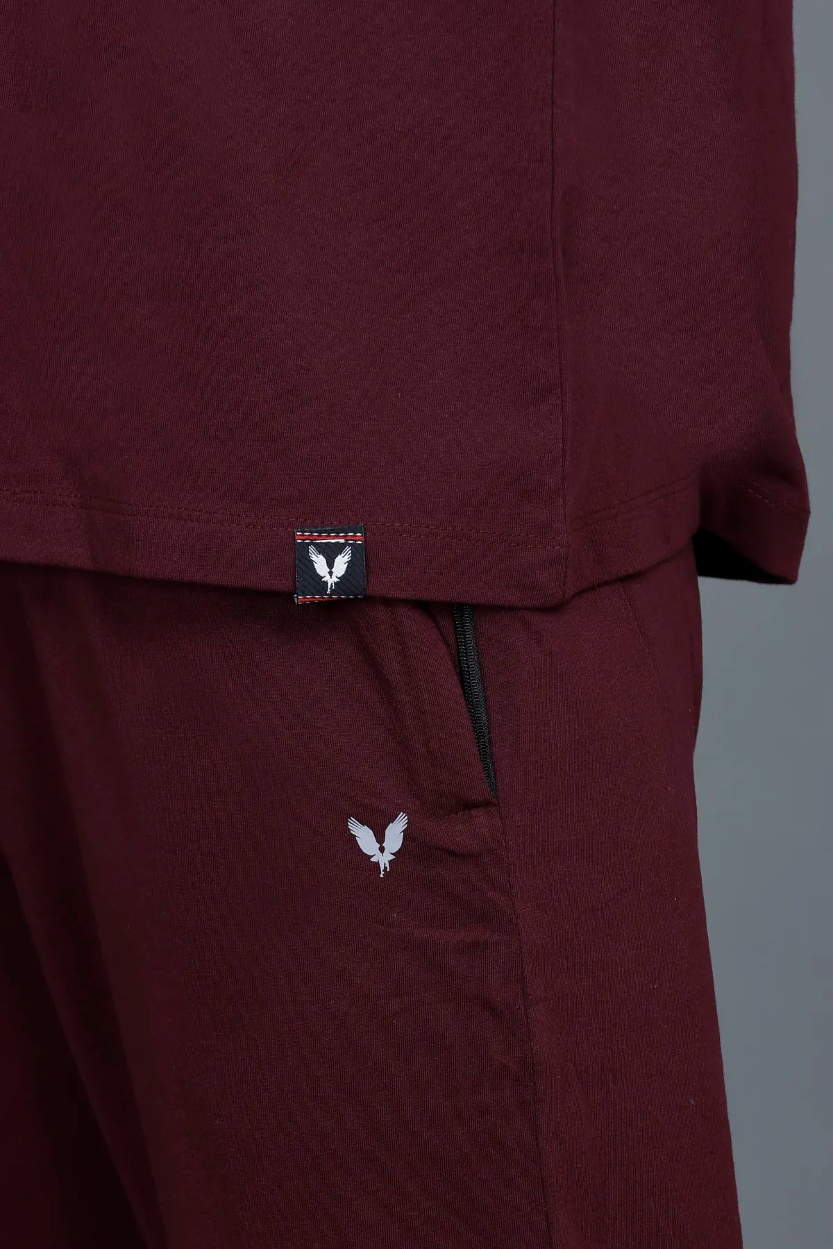 Burgundy Solid Gym Lower for Men