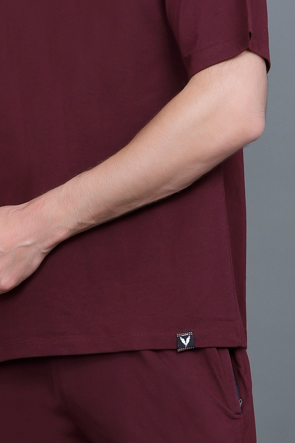 Burgundy Oversized T-Shirt for Men