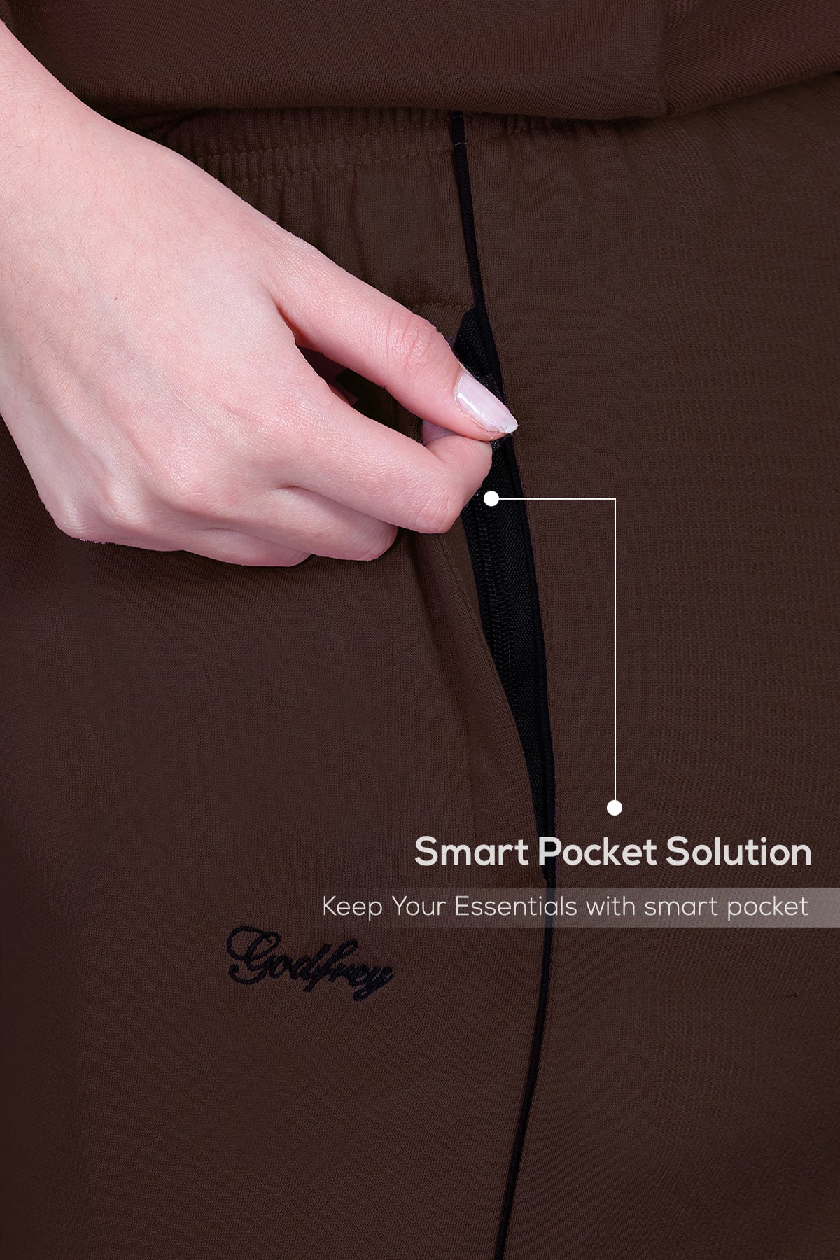 Coffee Cotton Fleece Winter Track suit for Women