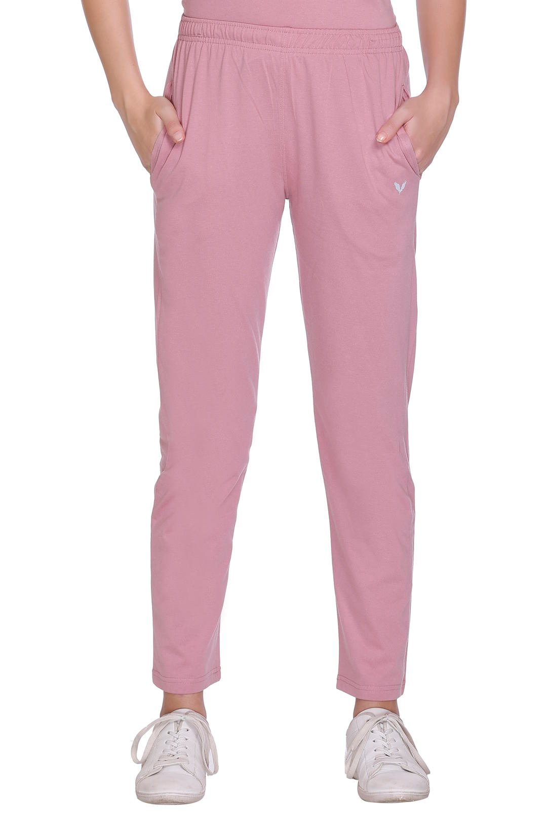 Rose Pink Plain Co-ord Sets Women
