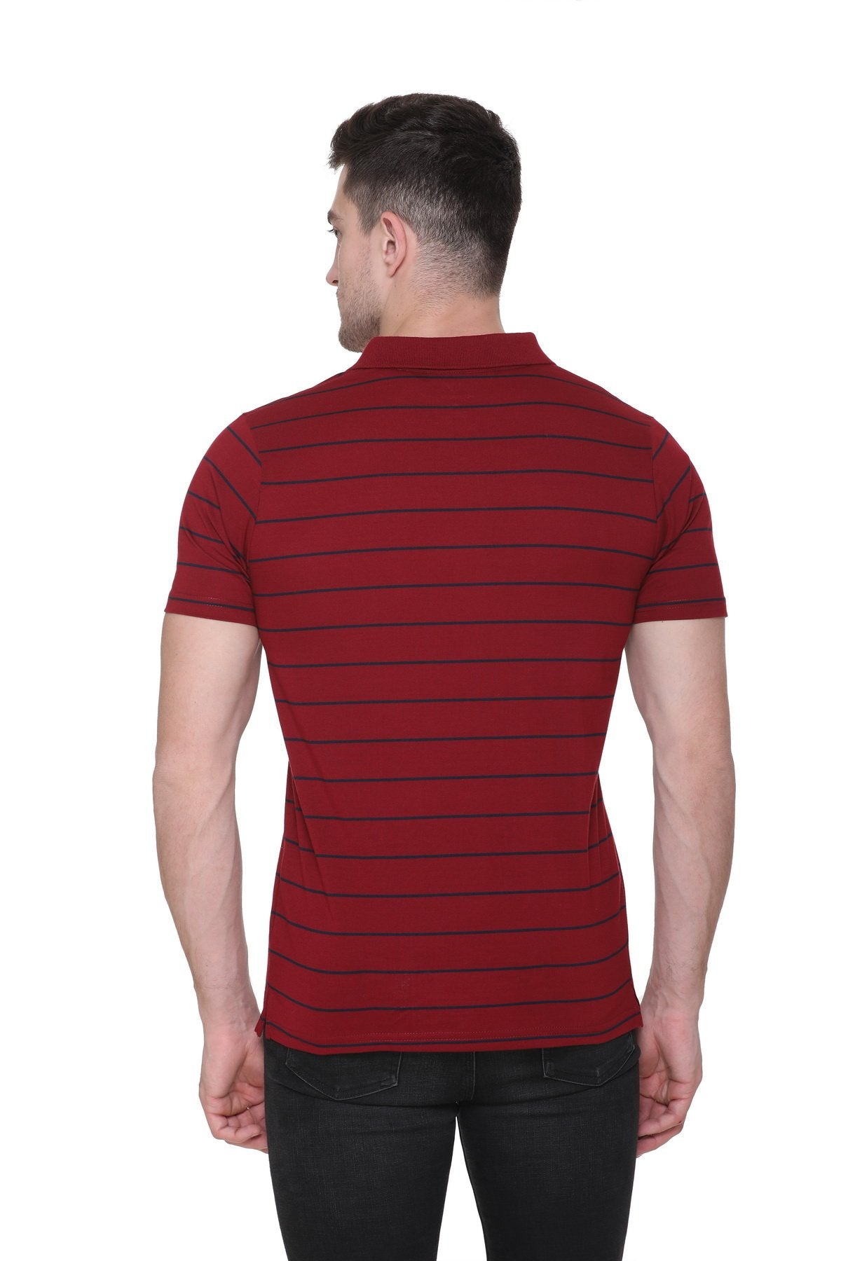 Maroon Polo T Shirt Half Sleeves for Men With Pocket