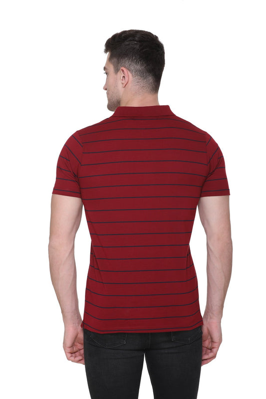 Maroon Polo T Shirt Half Sleeves for Men With Pocket