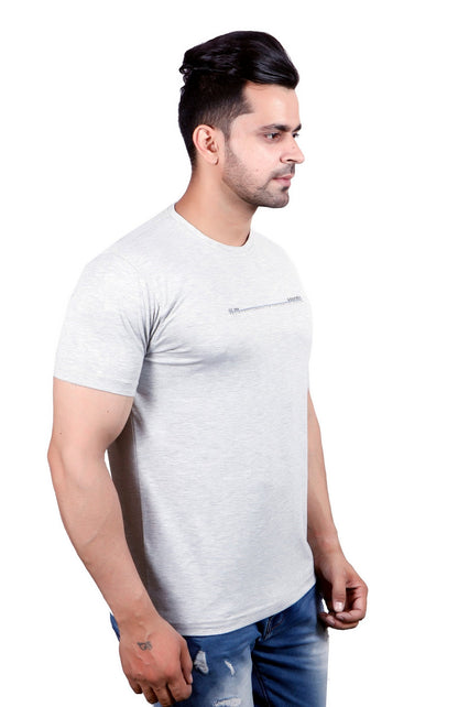 Grey Melange Round Neck T-Shirt