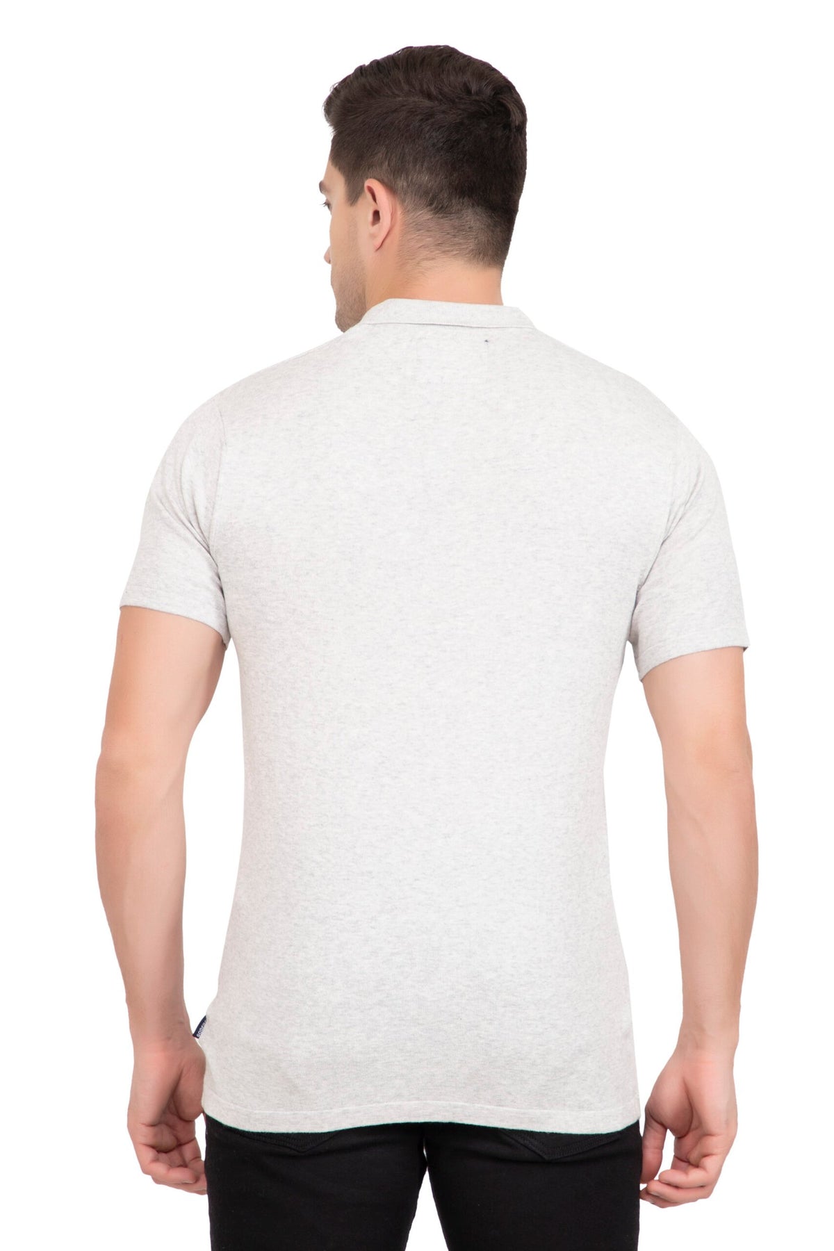Light Grey Melange Flat Knit T-shirt