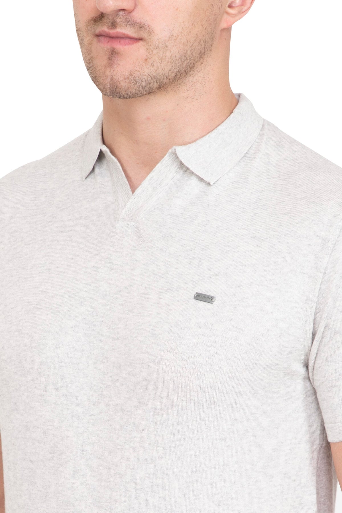 Light Grey Melange Flat Knit T-shirt