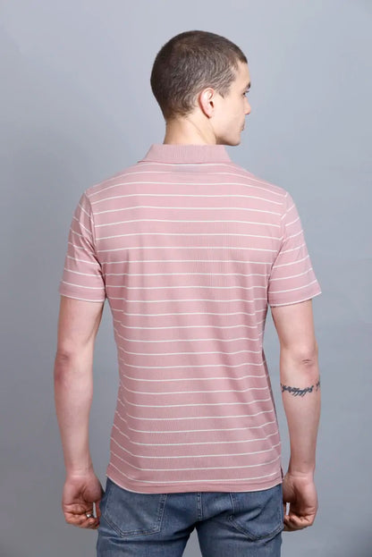 Onion Striped Half Sleeve Polo T-Shirt for Men With Pocket