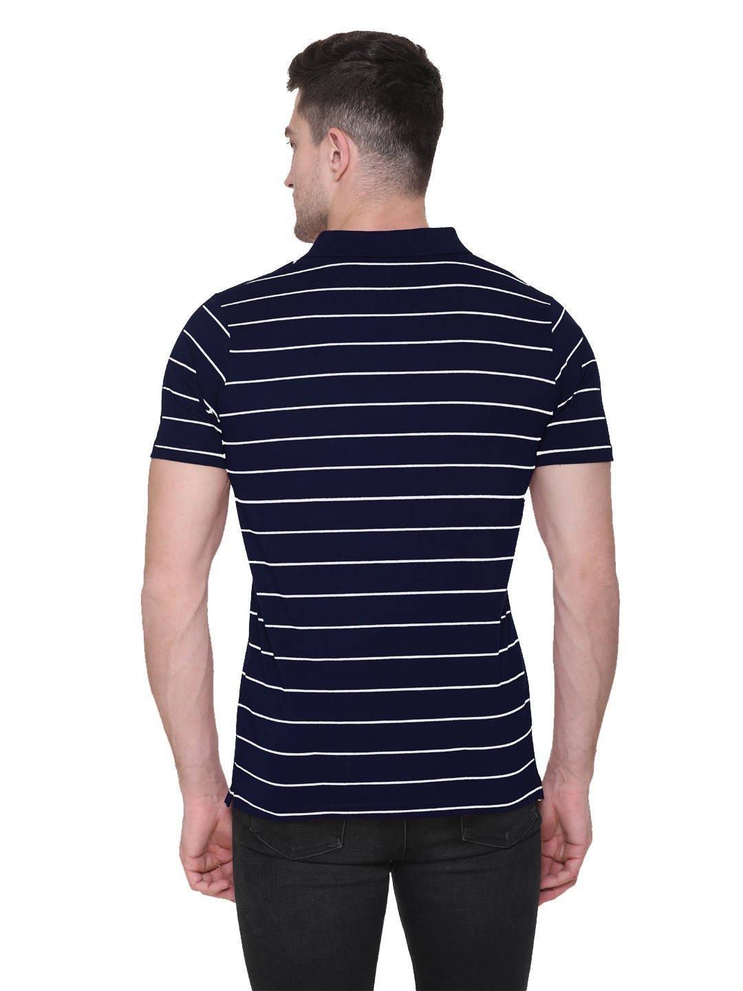 Navy Polo Neck T Shirts for Men Half Sleeves