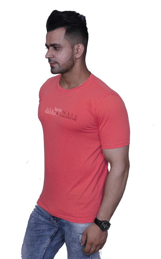 Godfrey Eco Coral Printed Round Neck T-Shirt