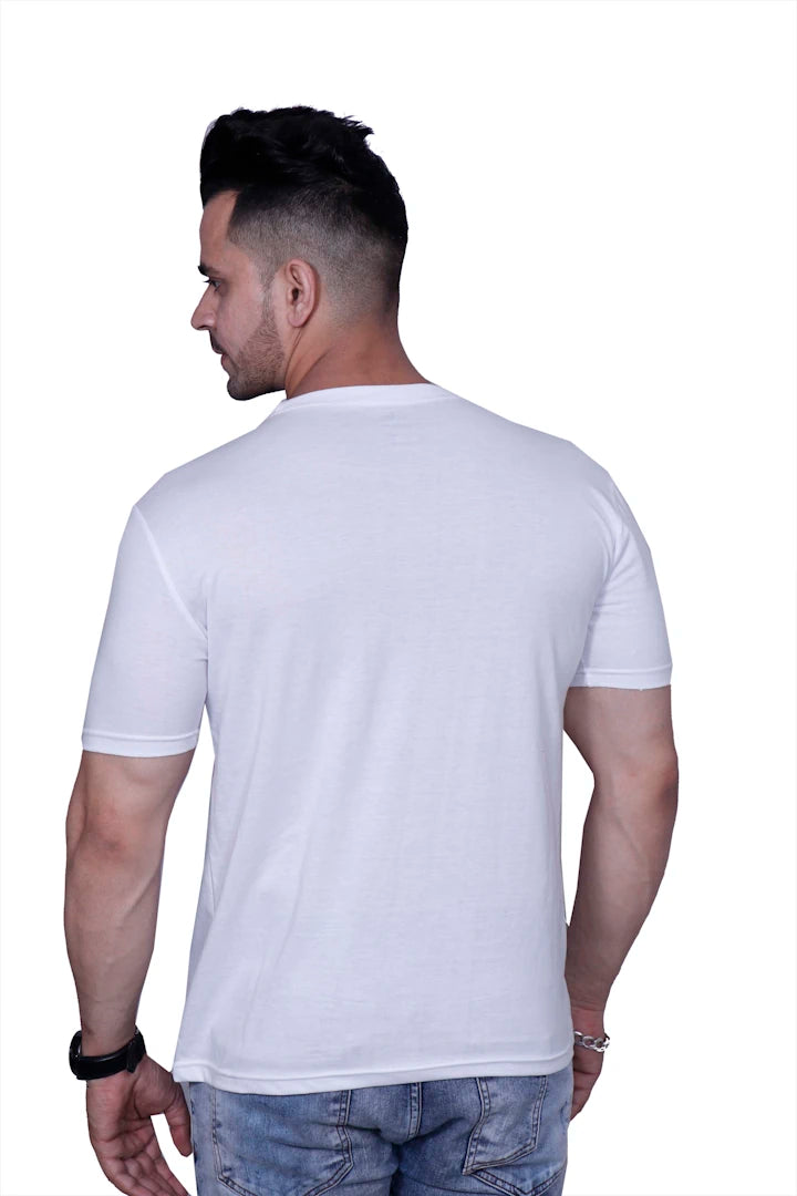 Godfrey Eco White Printed Round Neck T-Shirt