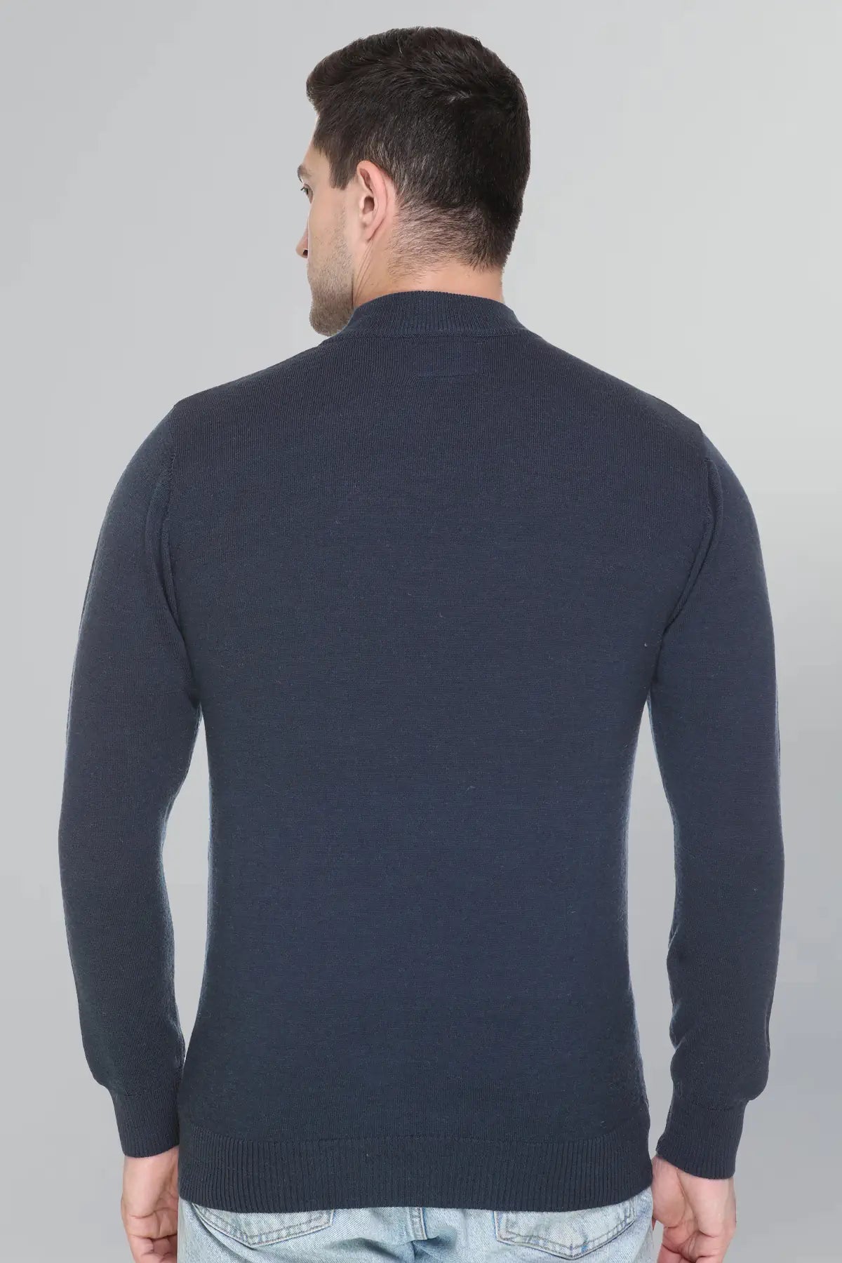 Airforce Solid Turtle Neck Woollen Pullover