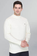 Off White Turtleneck Sweater Pullover