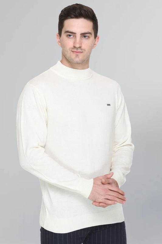 Off White Turtleneck Sweater Pullover
