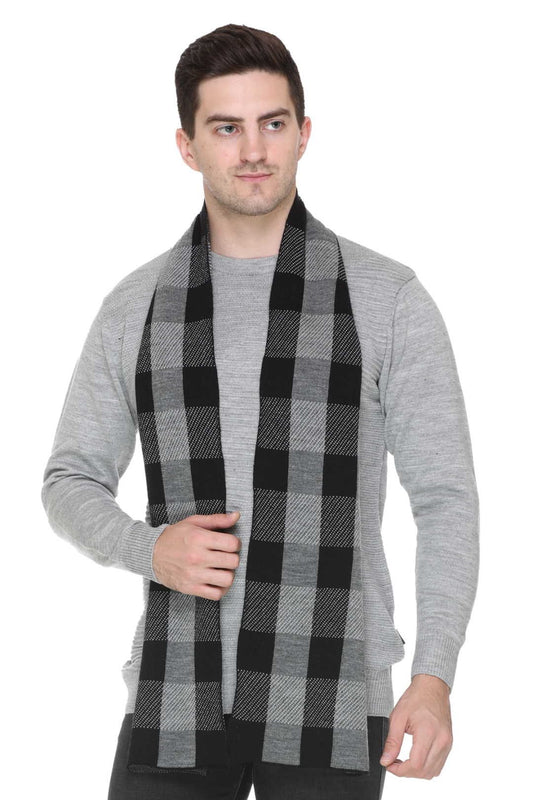 Black | Grey Woolen Mufflers for Men &amp; Women