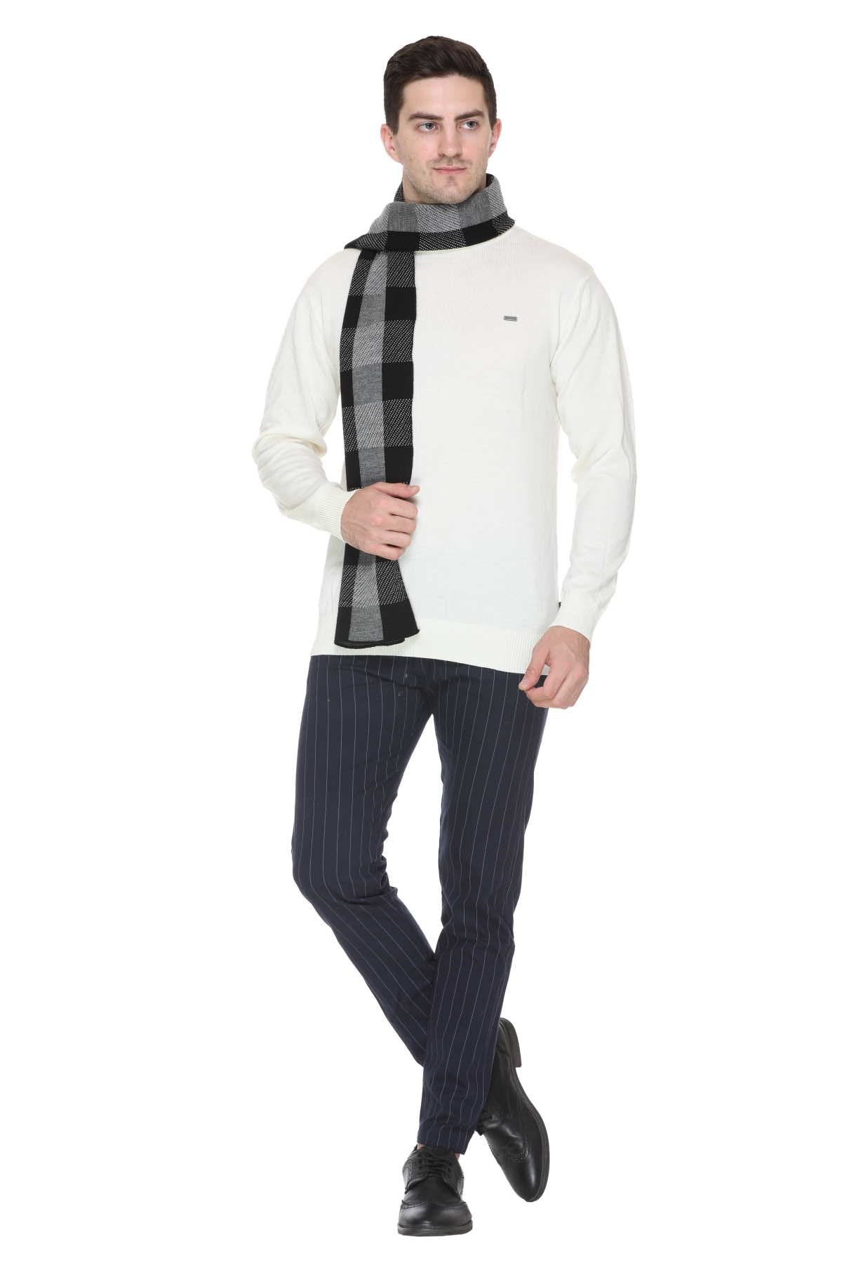 Black | Grey Woolen Mufflers for Men &amp; Women