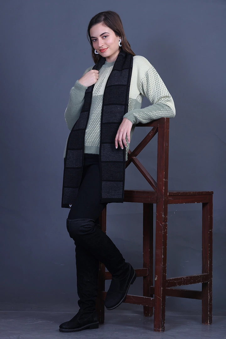 Black Woolen Mufflers for Men &amp; Women