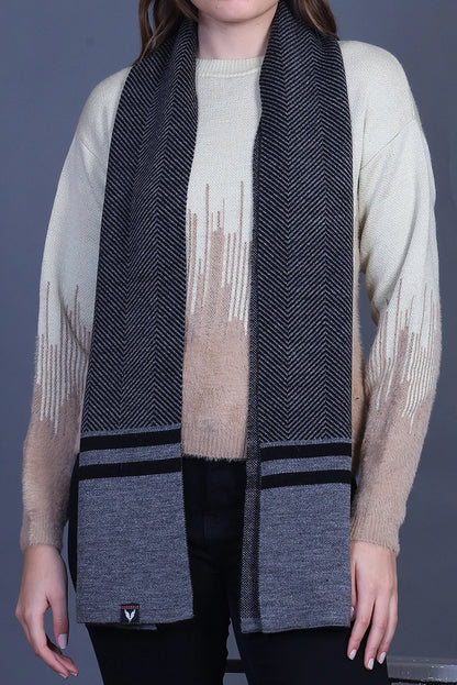 Medium Grey Woolen Mufflers for Men &amp; Women