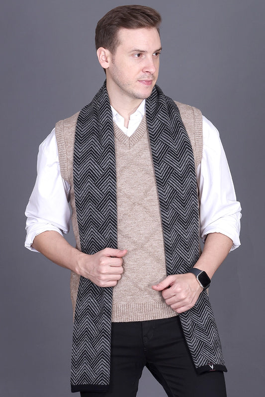 Charcoal Woolen Mufflers for Men &amp; Women