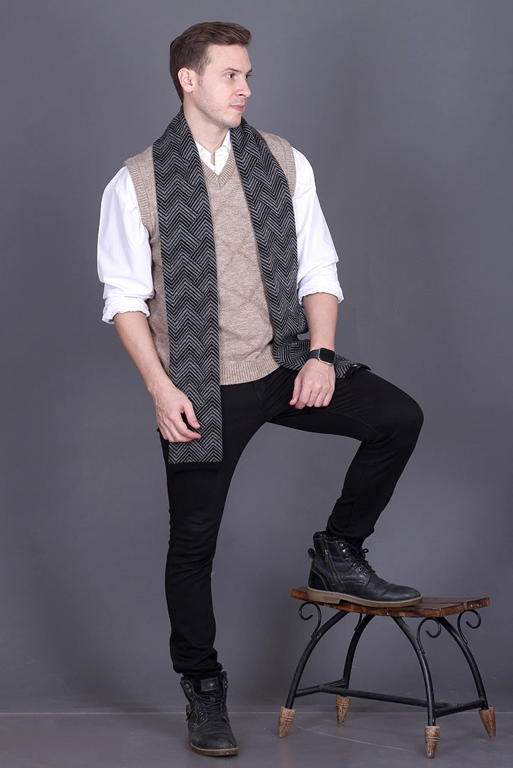 Charcoal Woolen Mufflers for Men &amp; Women