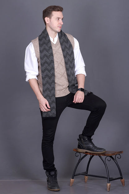 Charcoal Woolen Mufflers for Men &amp; Women