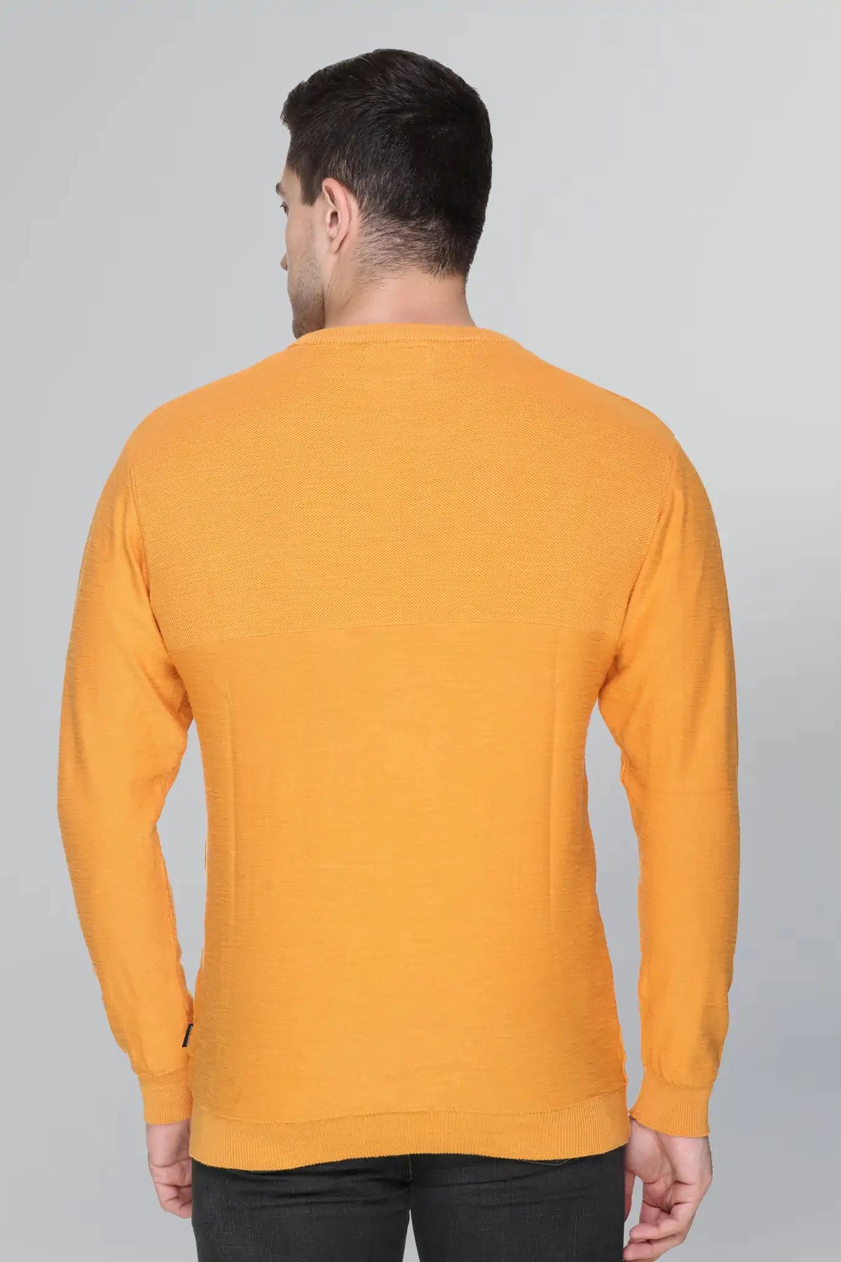 Mango Solid Round Neck Pullover
