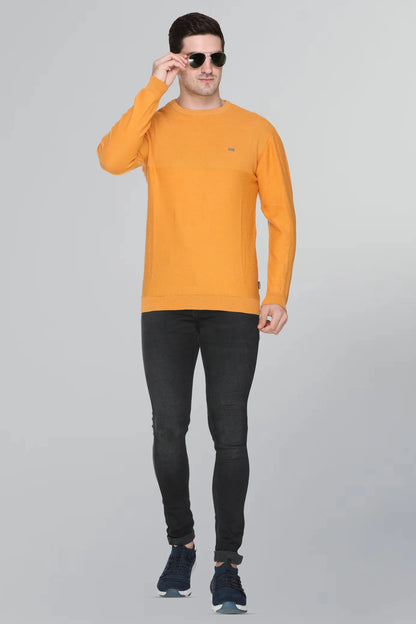 Mango Solid Round Neck Pullover