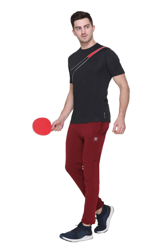 Black Slim Fit Round Neck Dri Fit T-Shirt