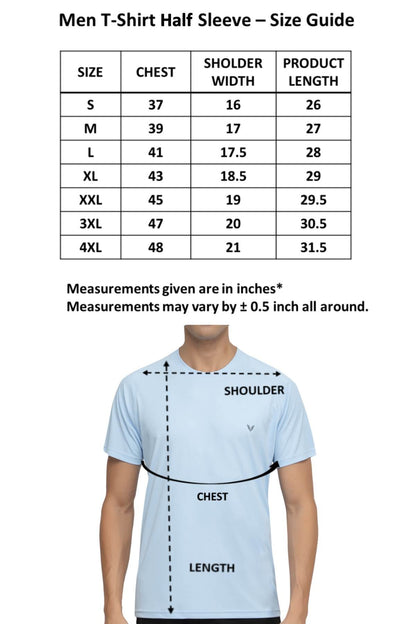 Sky Raglan Sleeves Solid Round Neck Dri Fit Men T-Shirt
