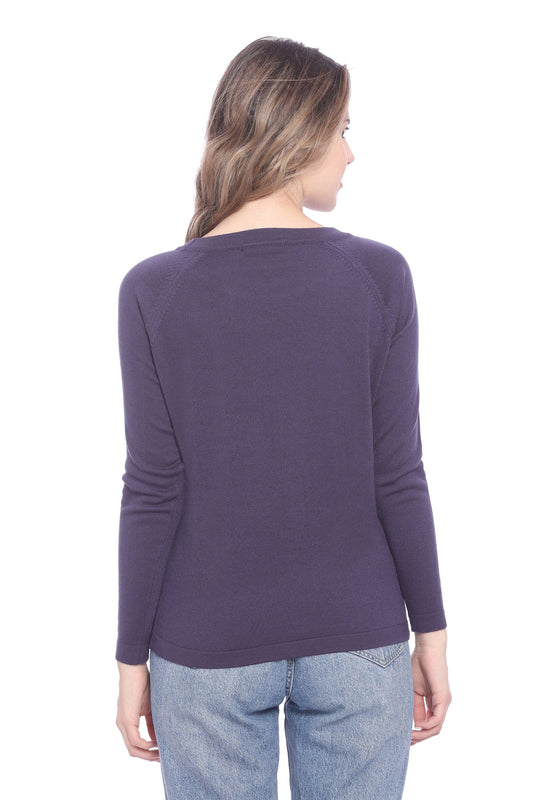 Mavue Solid Raglan full Sleeve Sweater