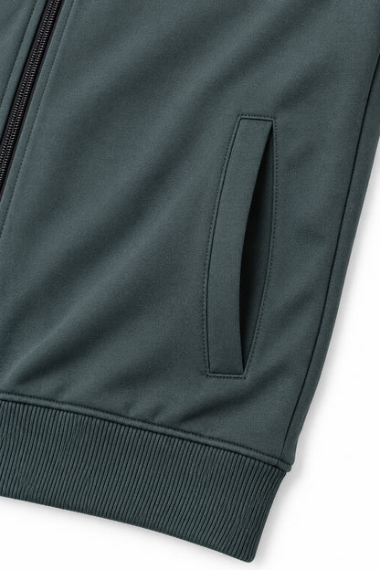 Pine Green Cotton Fleece Winter Tracksuit For Men