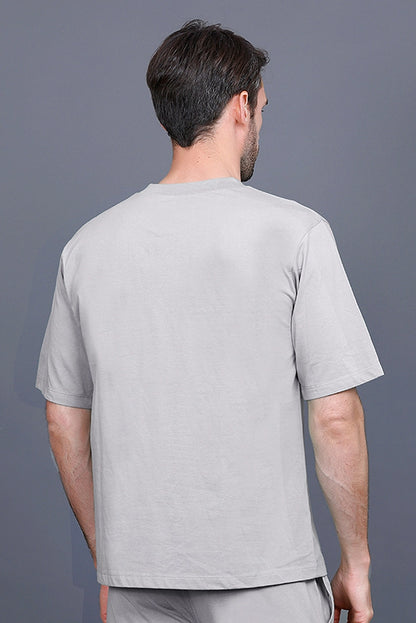 Light Grey Oversized T-Shirt for Men