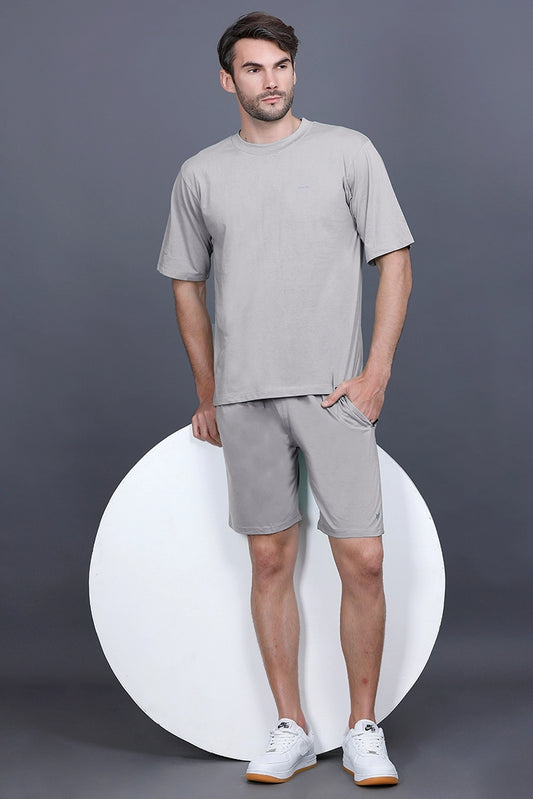 Light Grey Oversized T-Shirt for Men