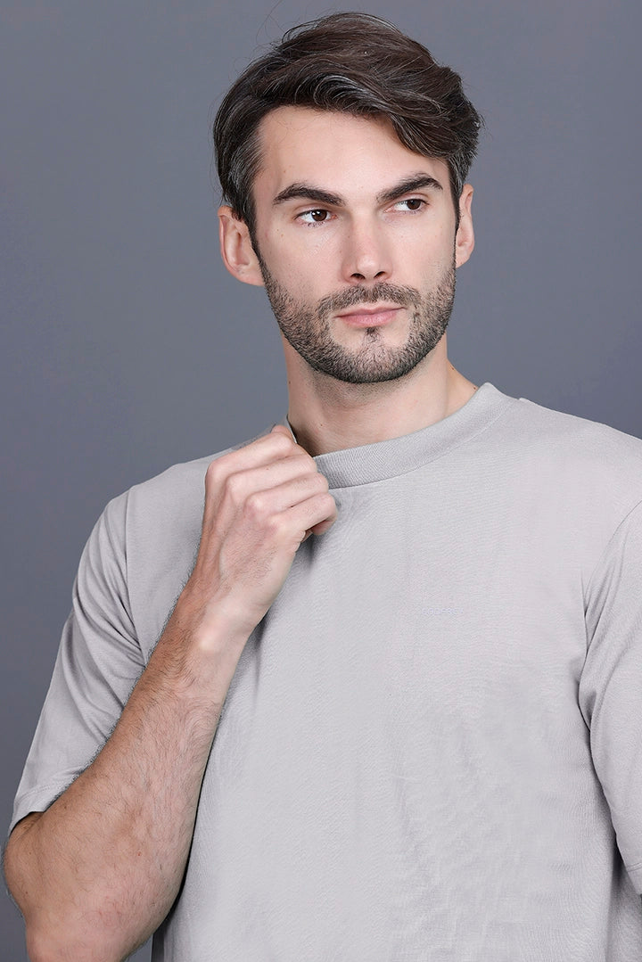 Light Grey Oversized T-Shirt for Men