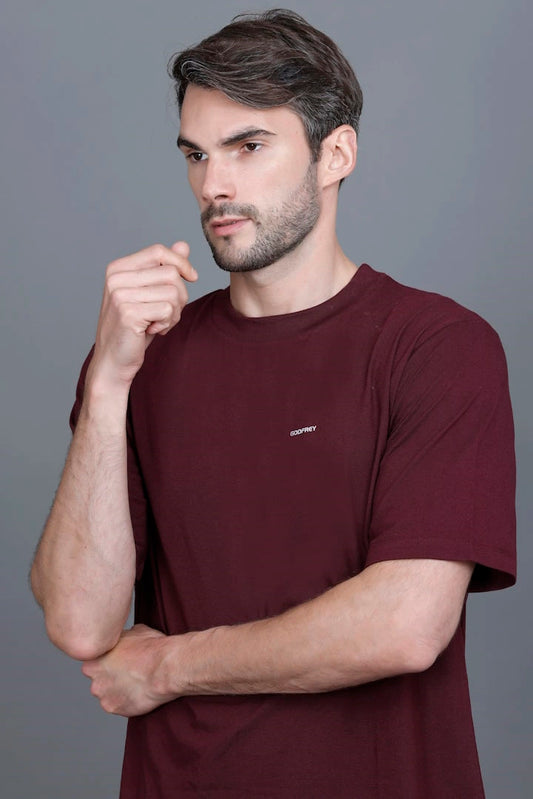 Burgundy Oversized Coord Sets Men