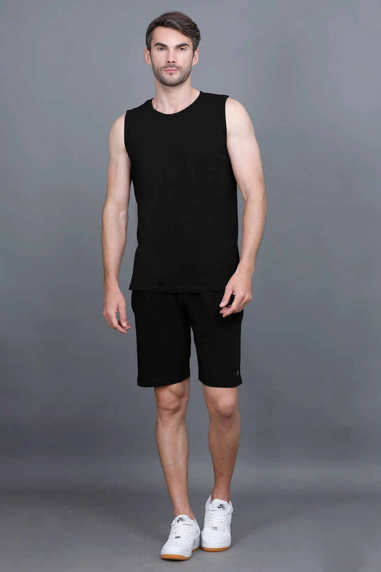 Black Coord Sets Men Sando Set