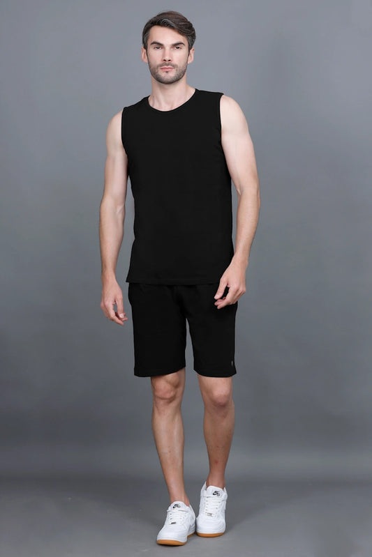 Black Coord Sets Men Sando Set