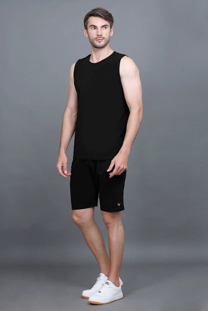 Black Coord Sets Men Sando Set