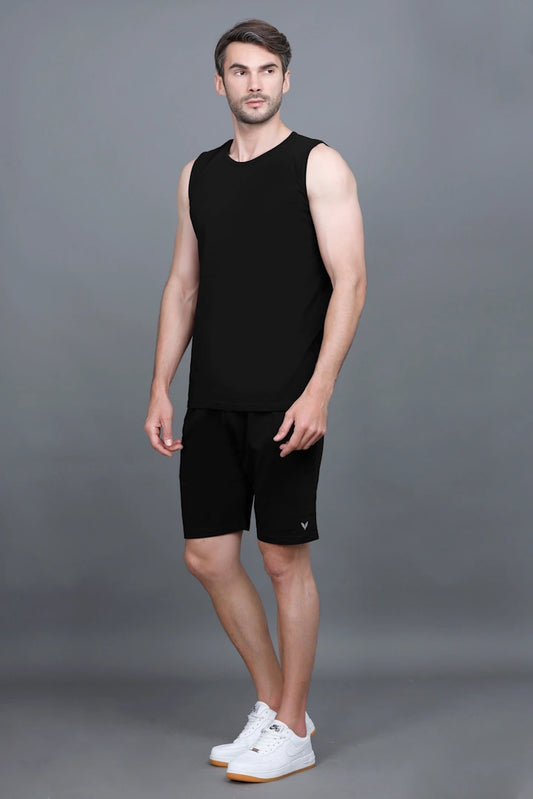 Black Coord Sets Men Sando Set