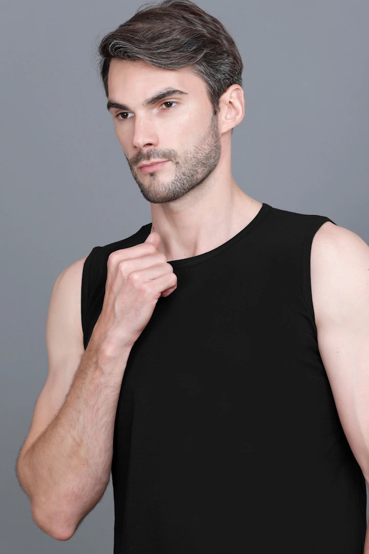 Black Coord Sets Men Sando Set