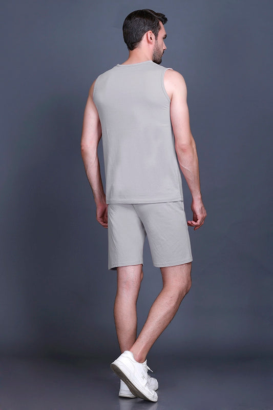 Light Grey Coord Sets Men Sando Set