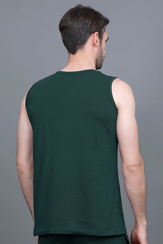 Turquoise Gym Vest Men Sleeveless T-Shirt