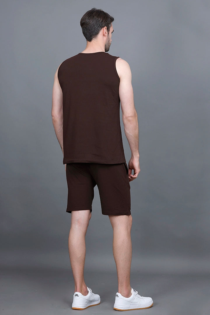 Coffee Coord Sets Men Sando Set