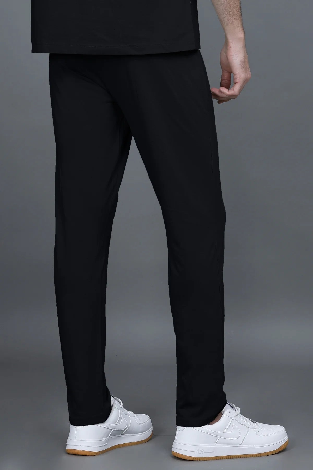 Black Solid Cotton Pyjama For Men