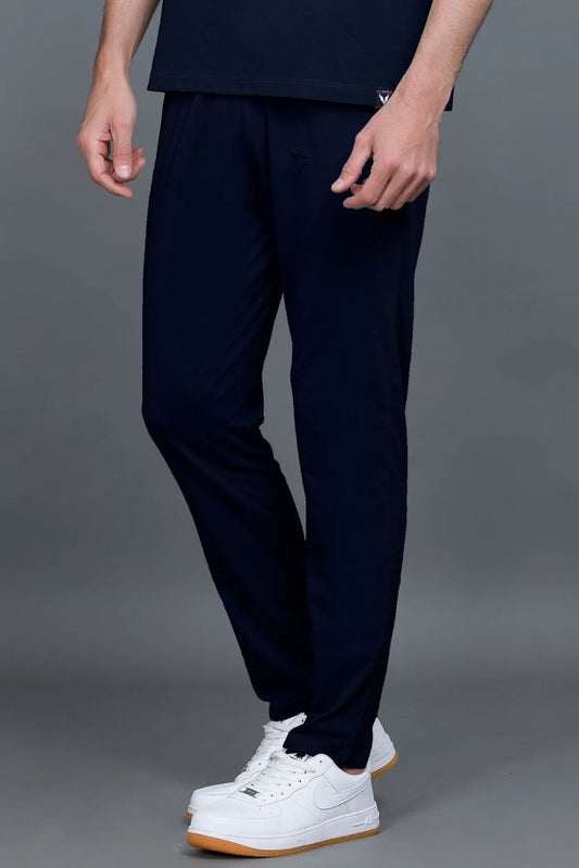 Navy Blue Solid Mens lower for summer