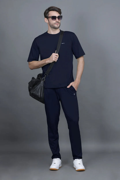 Navy Blue Solid Mens lower for summer