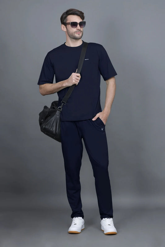 Navy Blue Solid Mens lower for summer