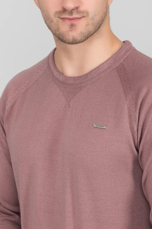 Onion Woolen Round Neck Solid Men Sweater