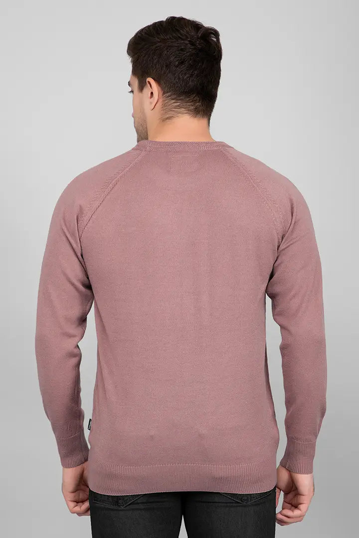 Onion Woolen Round Neck Solid Men Sweater