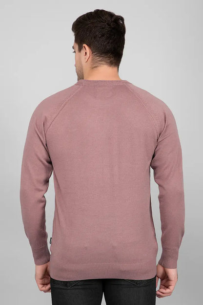 Onion Woolen Round Neck Solid Men Sweater