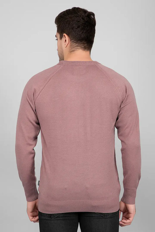 Onion Woolen Round Neck Solid Men Sweater